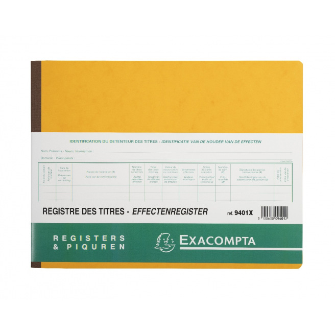 Registre Exacompta 9401X - TITRES POUR  S.R.L