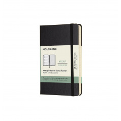 Moleskine Agenda 18 MAANDEN - Pocket 9 x 14 cm - 1 week op 2 pagina's met notities