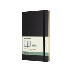 Moleskine Agenda 18 MAANDEN - Groot 13 x 21 cm - 1 week over 2 pagina's met notities