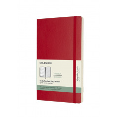 Moleskine Agenda 18 MAANDEN - Groot 13 x 21 cm - 1 week over 2 pagina's met notities