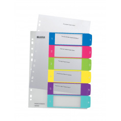 Leitz WOW numerieke tabbladen - plastic - A4 maxi Leitz WOW numerieke tabbladen - plastic - A4 maxi