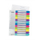 Leitz WOW tabbladen met nummers - plastic - maximaal A4