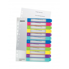 Intercalaires à onglets numériques Leitz WOW - plastique - A4 maxi