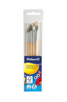 Set de 5 pinceaux Pelikan pour l'école