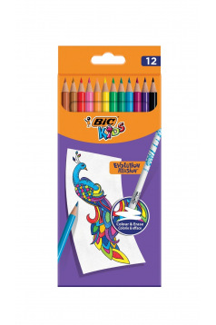 Uitwisbare kleurpotloden Bic Kids EVOLUTION ILLUSION - doos van 12