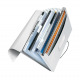 Sorteerder koffertje met harmonica en elastiek Leitz WOW A4 - 6 compartimenten