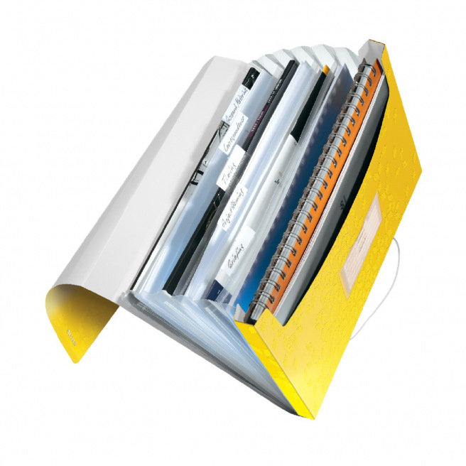 Sorteerder koffertje met harmonica en elastiek Leitz WOW A4 - 6 compartimenten Sorteerder koffertje met harmonica en elastiek Leitz WOW A4 - 6 compartimenten