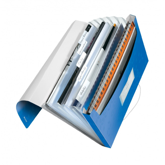 Sorteerder koffertje met harmonica en elastiek Leitz WOW A4 - 6 compartimenten Sorteerder koffertje met harmonica en elastiek Leitz WOW A4 - 6 compartimenten
