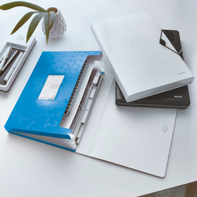 Trieur valisette à soufflet et élastique Leitz WOW A4 - 6 compartiments