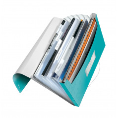 Trieur valisette à soufflet et élastique Leitz WOW A4 - 6 compartiments Trieur valisette à soufflet et élastique Leitz WOW A4 - 6 compartiments