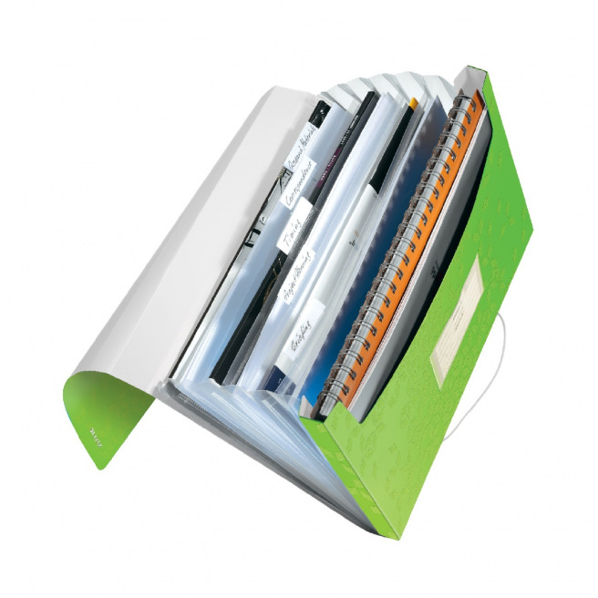 Sorteerder koffertje met harmonica en elastiek Leitz WOW A4 - 6 compartimenten Sorteerder koffertje met harmonica en elastiek Leitz WOW A4 - 6 compartimenten