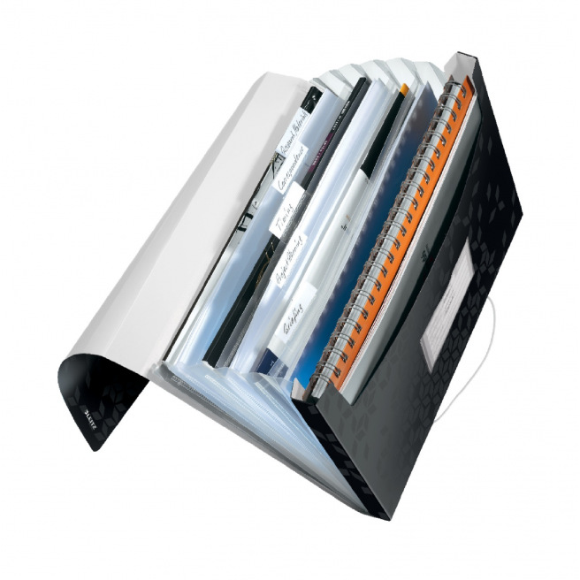 Sorteerder koffertje met harmonica en elastiek Leitz WOW A4 - 6 compartimenten Sorteerder koffertje met harmonica en elastiek Leitz WOW A4 - 6 compartimenten