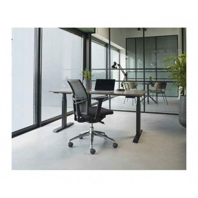 Chaise de bureau ergonomique haut de gamme - résille noire