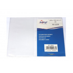 Hoesje voor documentbescherming in transparant plastic - dubbel