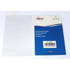 Hoesje voor documentbescherming in transparant plastic - dubbel
