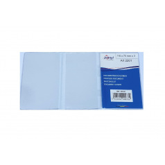 Etui documentbeschermer in transparant plastic - drievoudig - 110 x 75 mm - N°2201