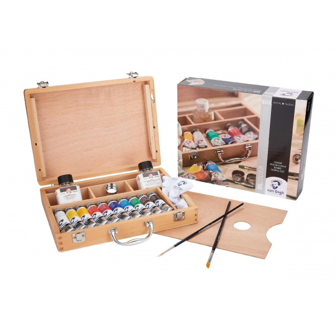 Coffret peinture à l'huile Talens VAN GOGH Basic - 10 tubes 40 ml + accessoires 