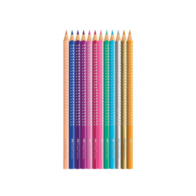 Faber-Castell 201737 Boîte de 12 crayons de couleur Sparkle 