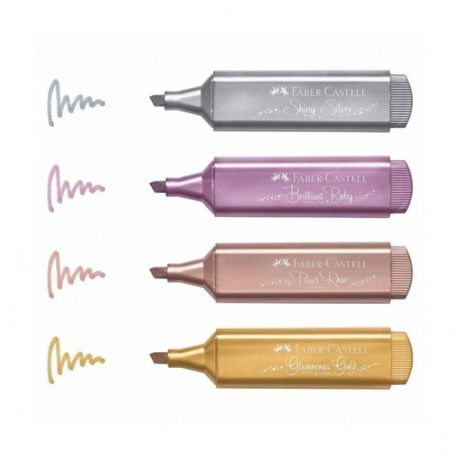 Metalen markeerstift Faber-Castell - set van 4