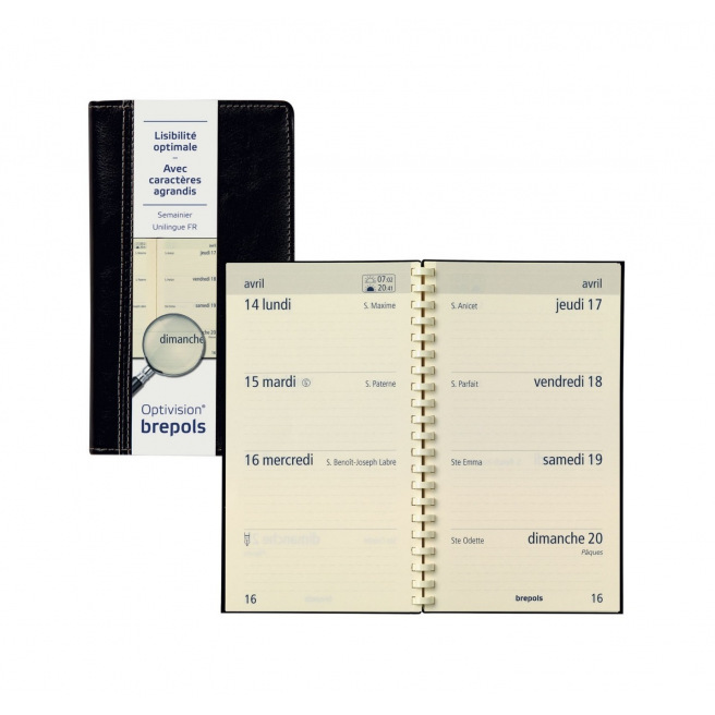 Brepols OPTIVISION ZAKAGENDA FR - 9 x 16 cm - 1 week op 2 pagina's