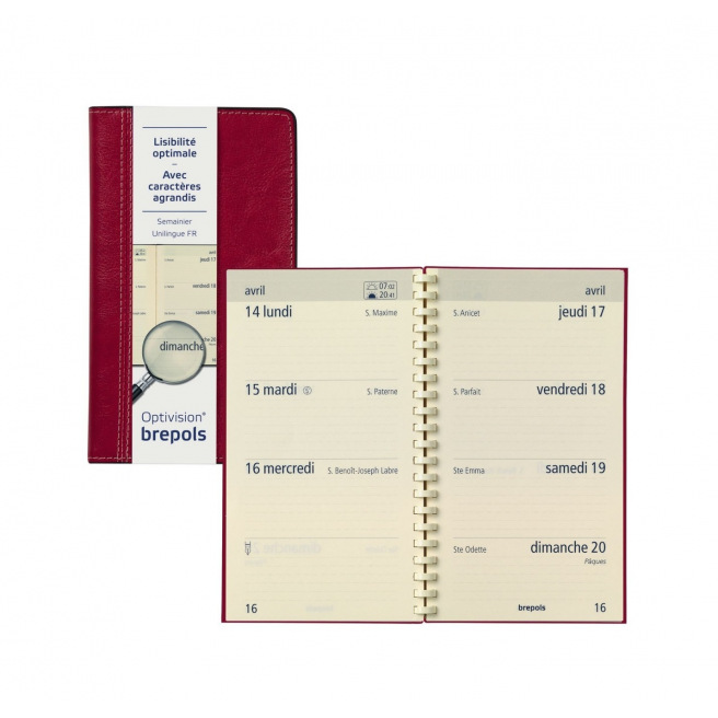 Brepols OPTIVISION ZAKAGENDA FR - 9 x 16 cm - 1 week op 2 pagina's
