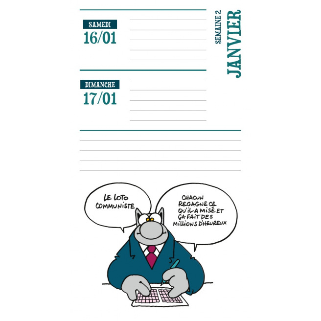 Zakagenda LE CHAT - 9 x 16 cm - 1 week op 2 pagina's