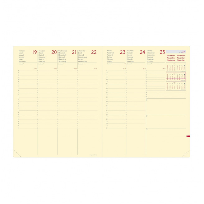 Agenda Quo Vadis PRESIDENT PRESTIGE - 21 x 27 cm - 1 semaine sur 2 pages - recharge seule