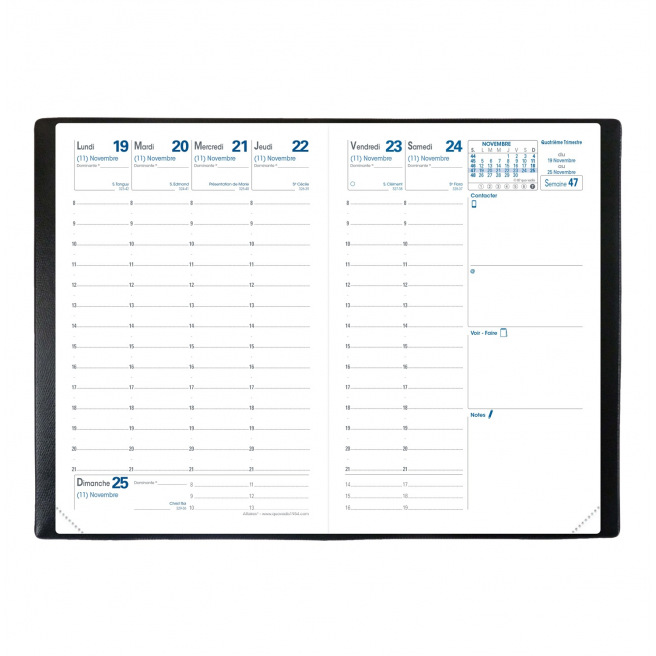 Agenda Quo Vadis AFFAIRES - 10 x 15 cm - 1 semaine sur 2 pages