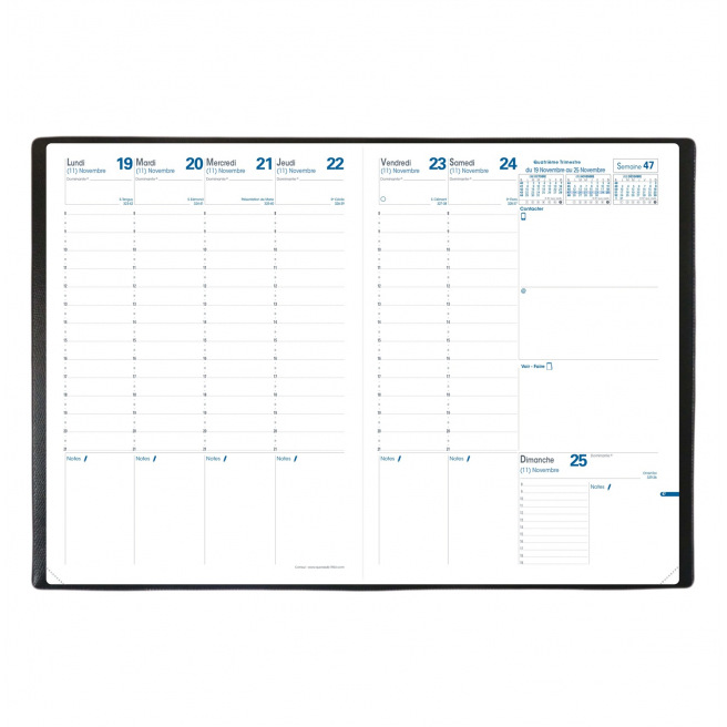 Agenda Quo Vadis CONSUL- 21 x 29,7 cm - 1 semaine sur 2 pages