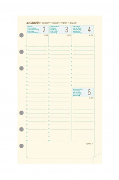 Oplader organizer Exacompta EXATIME 17 SMAL VERTICAAL - 1 week op 2 pagina's