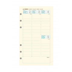 Recharge organiser Exacompta EXATIME 17 ETROIT VERTICAL - 1 semaine sur 2 pages