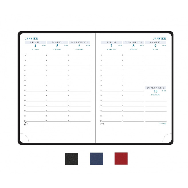 Agenda Exacompta HORIZONS 13 - 9 x 13 cm - 1 week op 2 pagina's