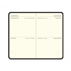 Agenda Exacompta 2 dagen/pagina - 7,5 x 11,5 cm - 2 dagen per pagina - alleen navulling