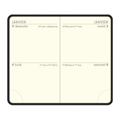 Agenda Exacompta 2 dagen/pagina - 6,5 x 10,5 cm - 2 dagen per pagina - alleen navulling