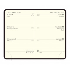 Exacompta weekplanner - 7,5 x 11,5 cm - 1 week over 2 pagina's - alleen navulling