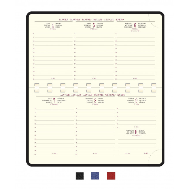 Agenda Exacompta TEMPOREL 16S - 9 x 16 cm - 1 semaine sur 2 pages