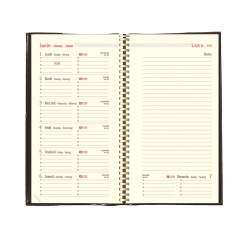 Agenda Oberthur SEMAINIER 17S - 10 x 17 cm - 1 semaine par pages + notes