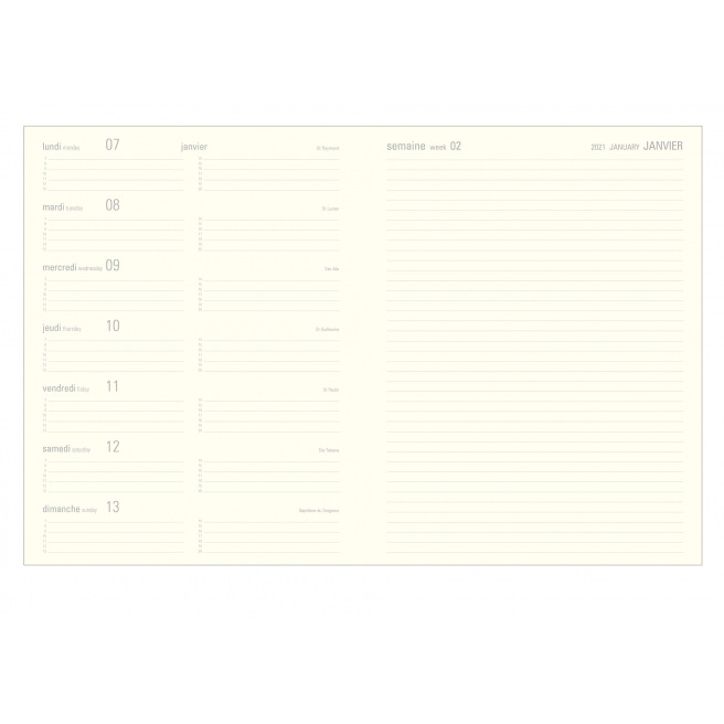 Agenda Oberthur WEEKPLANNER 20 STAN - 13 x 20 cm - 1 week op 2 pagina's