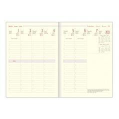 Agenda Oberthur SEMAINIER 30 - 21 x 30 cm - 1 semaine sur 2 pages - recharge seule
