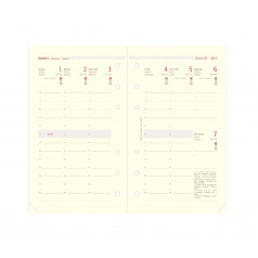 Oberthur agendavulling voor organiser  - 1 week op 2 pagina's - verticaal raster Oberthur agendavulling voor organiser  - 1 week op 2 pagina's - verticaal raster