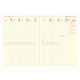 Oberthur hervulbare planner - 1 week op 2 pagina's - verticale raster