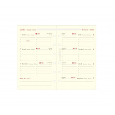 Herlaadbare planner Oberthur - 1 week op 2 pagina's - horizontaal rooster Herlaadbare planner Oberthur - 1 week op 2 pagina's - horizontaal rooster