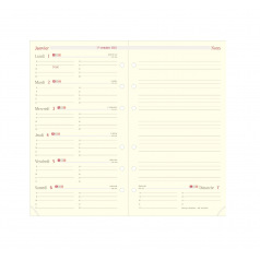 Recharge organiser Oberthur - 1 semaine par page + notes - FORMAT 17 - 10 x 17 cm Recharge organiser Oberthur - 1 semaine par page + notes - FORMAT 17 - 10 x 17 cm