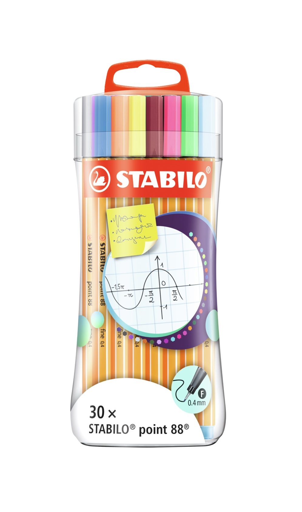 STABILO Stylo feutre pointe fine point 88 - Boite métal de 50  stylos-feutres & Stylo feutre pointMax - Pochette de 24 stylos-feutres  pointe moyenne en
