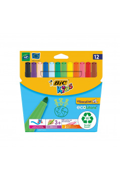 Feutres de coloriage BIC KIDS VISACOLOR XL - étui de 12