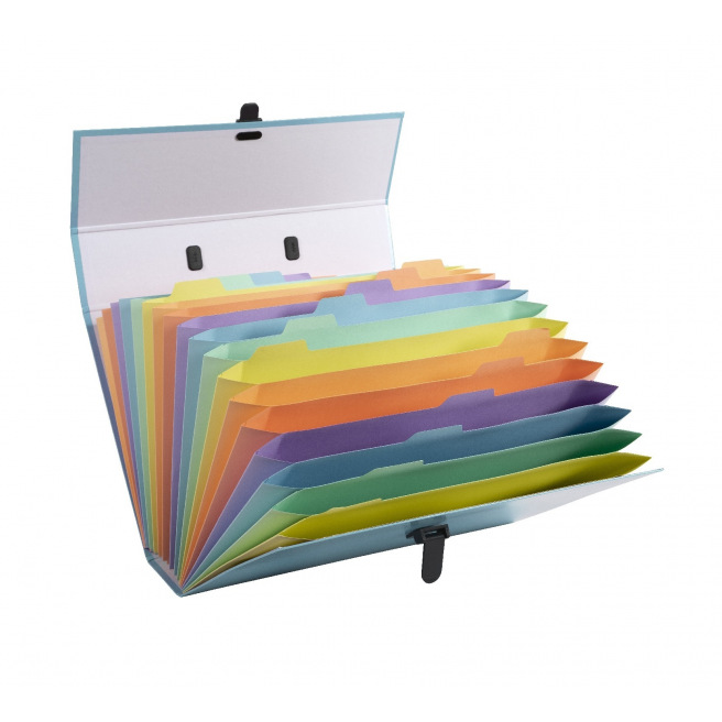 Exacompta AQUAREL accordeon sorteerkoffer - 18 compartimenten