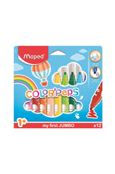 Feutres de coloriage Maped COLOR'PEPS MY FIRST JUMBO - pointe extra-large - étui de 12