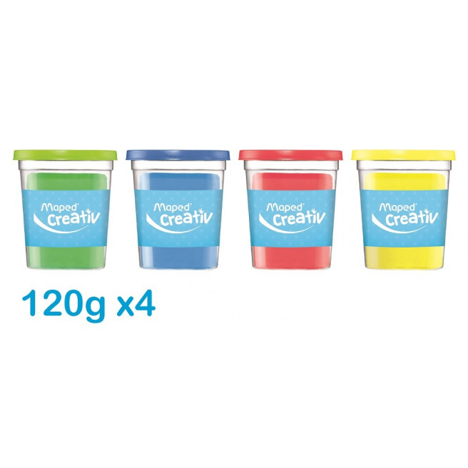 Pâte à modeler MAPED CREATIV - 4 pots couleurs primaires Pâte à modeler MAPED CREATIV - 4 pots couleurs primaires