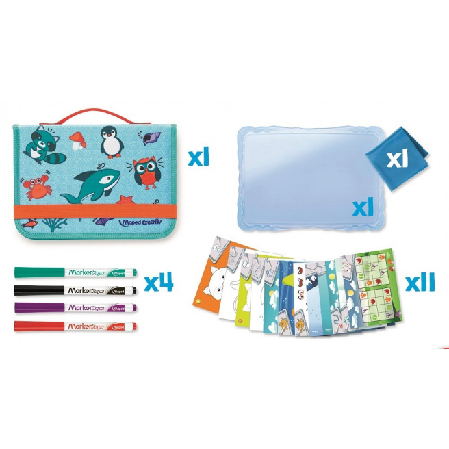 MAPED CREATIV set met uitwisbare spelletjes en tekeningen MAPED CREATIV set met uitwisbare spelletjes en tekeningen