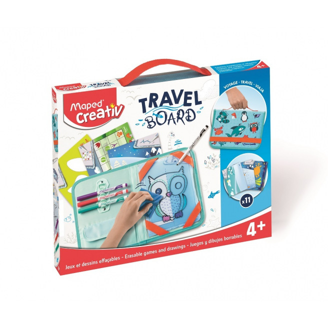 MAPED CREATIV set met uitwisbare spelletjes en tekeningen